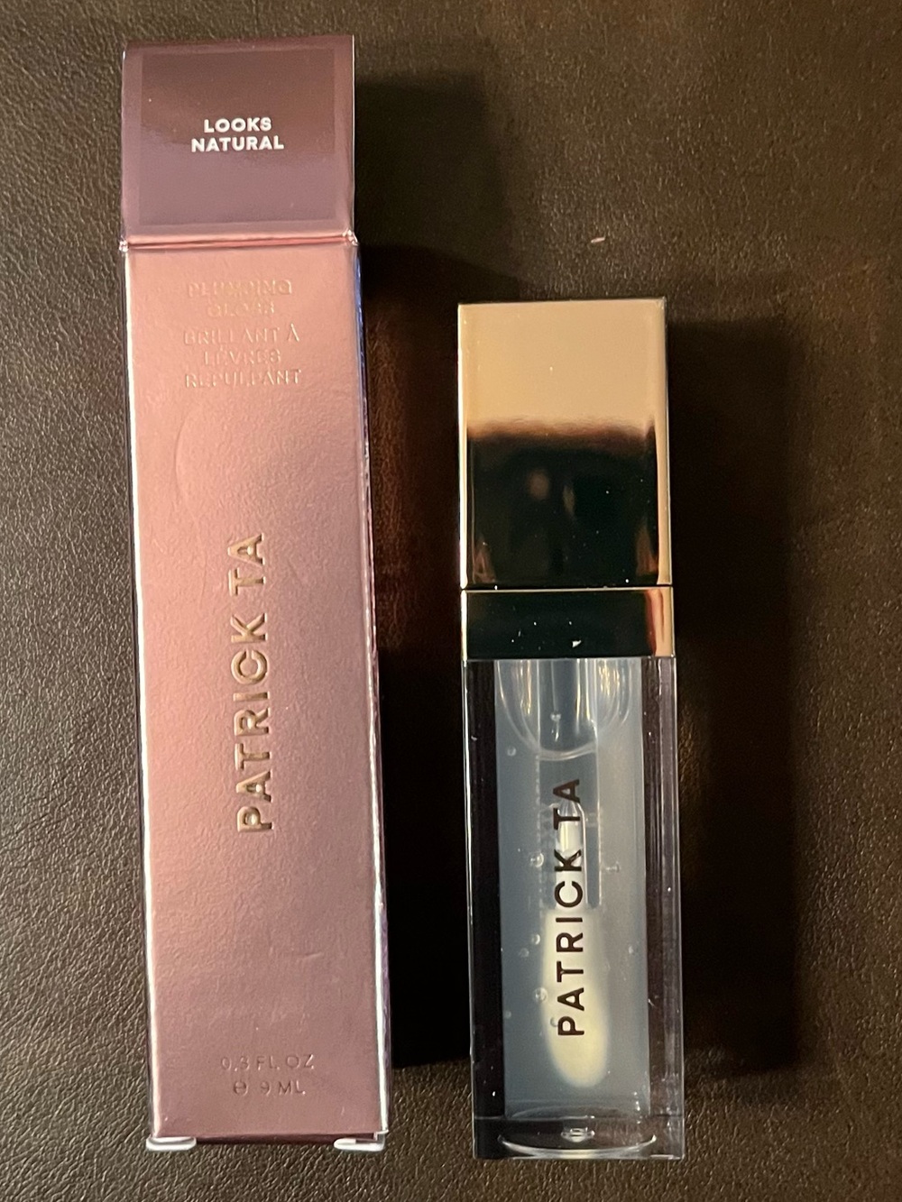Patrick Ta Looks Natural Plumping Lip Glaze — Clear with Gold Cap